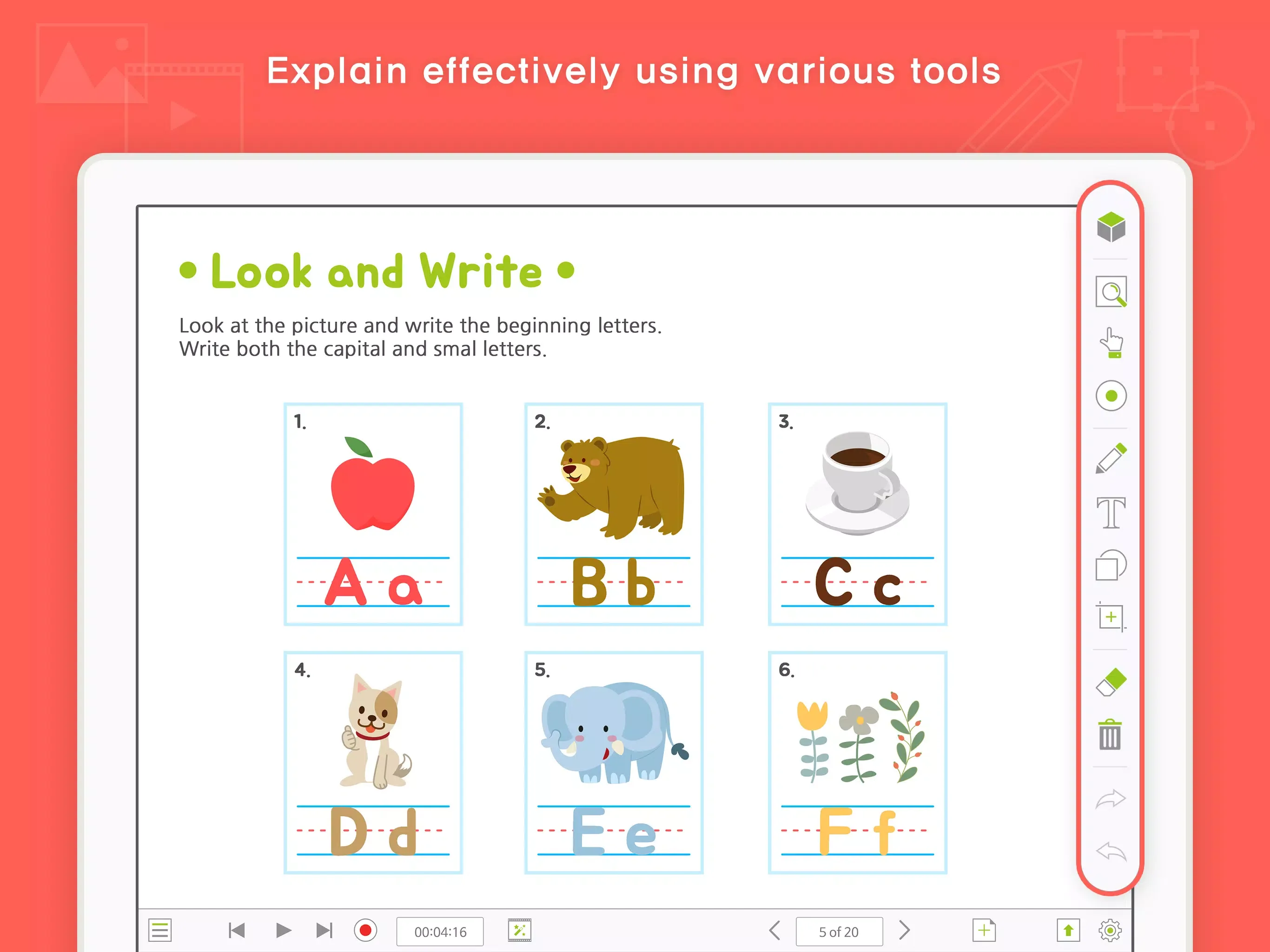 KnowRecorder iOS app — PDF 슬라이드에 음성·드로잉을 녹화하는 화면